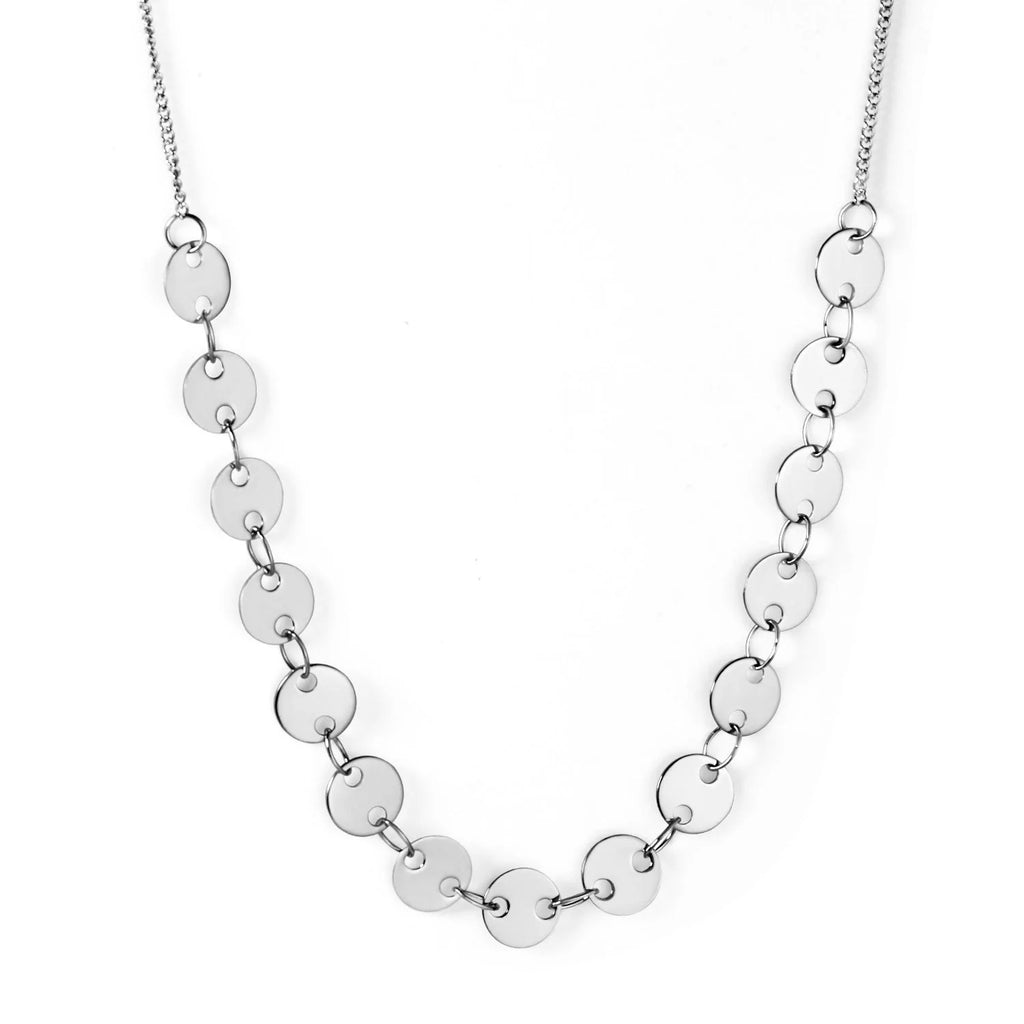 Faye Round Link Necklace | Waterproof 18k Gold & Silver