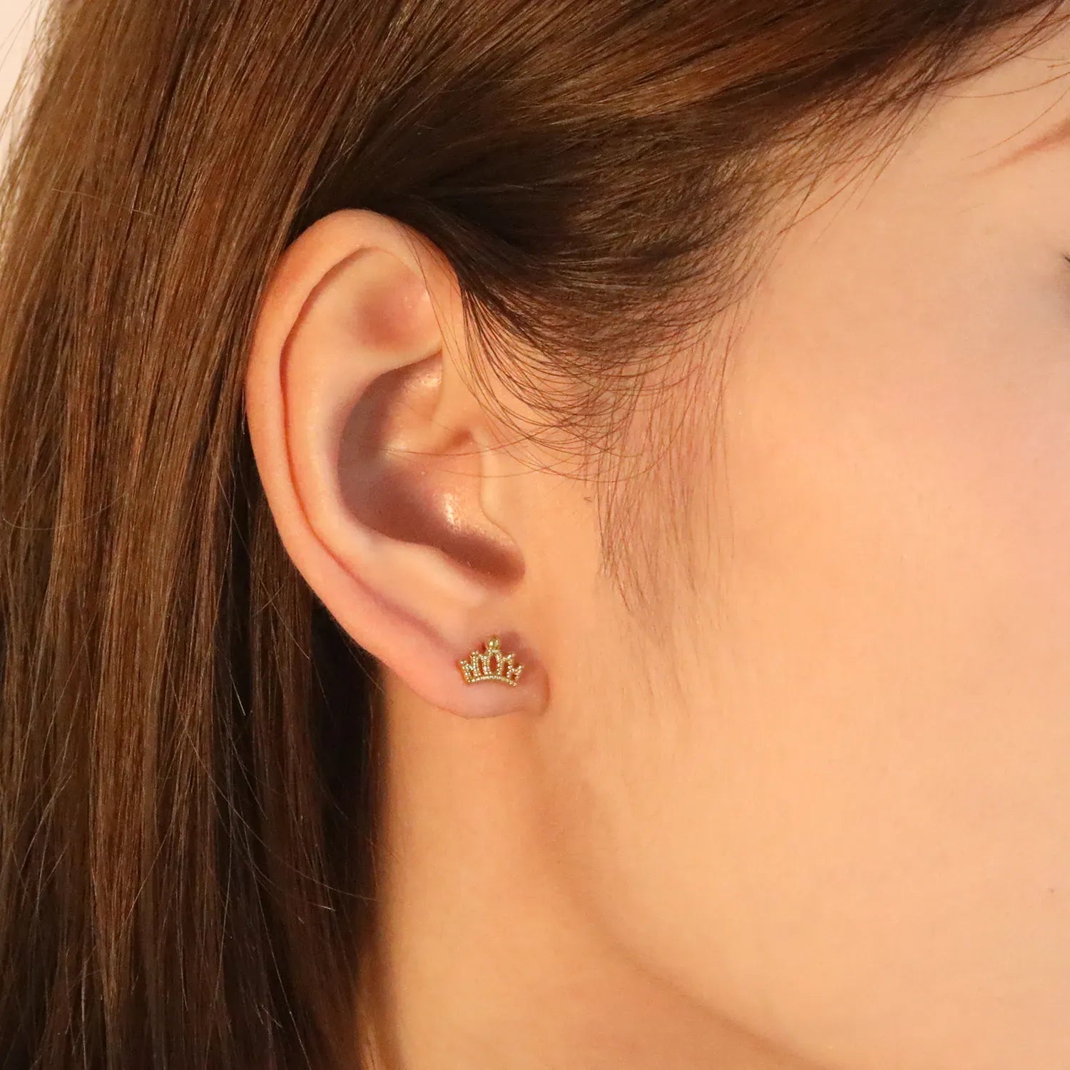 Arden Crown Studs | Waterproof 18k Gold & Silver