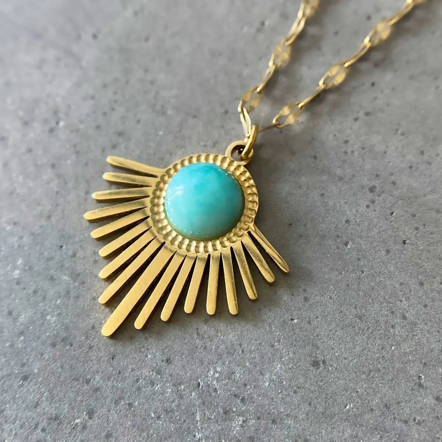 Azar Emerald Sunshine Necklace | Waterproof 18k Gold