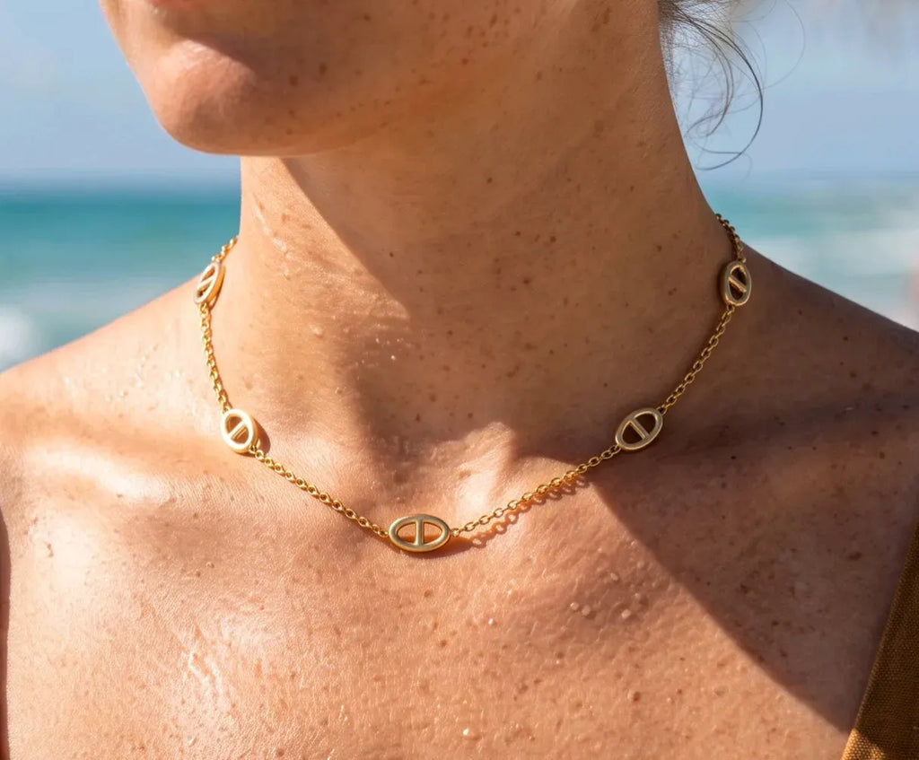 Atalanta H-Chain Necklace | Waterproof 18k Gold & Silver