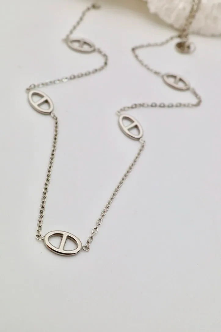 Atalanta H-Chain Necklace | Waterproof 18k Gold & Silver