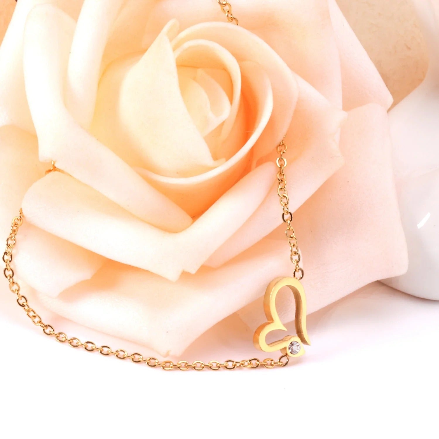 Bonnie Love Heart Bracelet | Waterproof 18k Gold & Silver