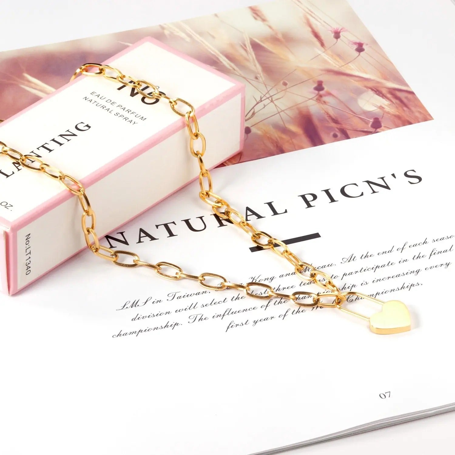 Evelyn Love Lock Necklace | Waterproof 18k Gold & Silver
