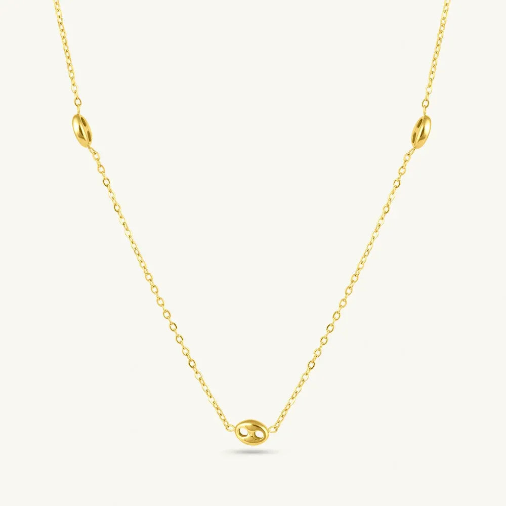 Graine De Café Chain Necklace | Waterproof 18k Gold