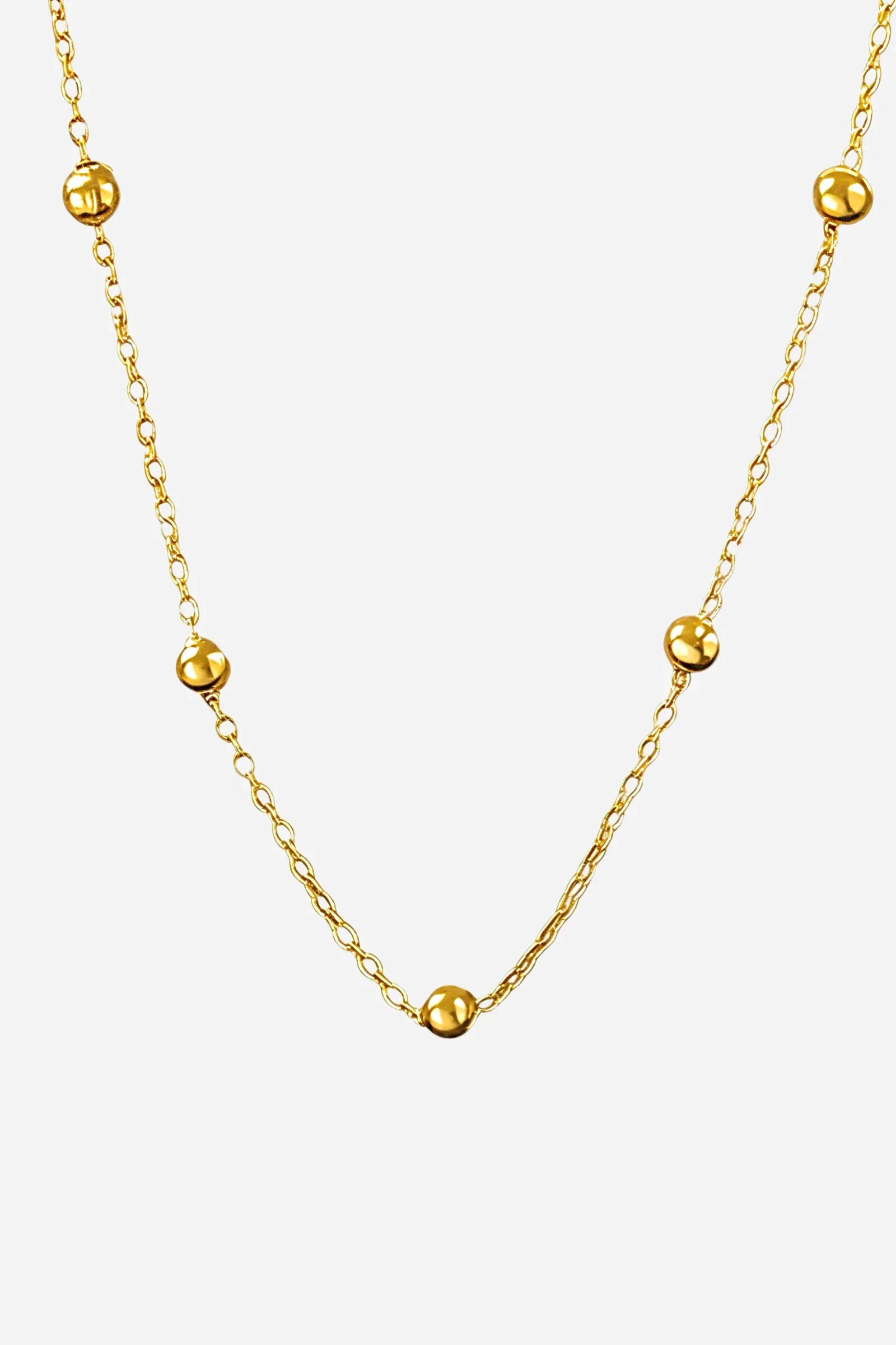Balth Beaded Chain Necklace | Waterproof 18k Gold