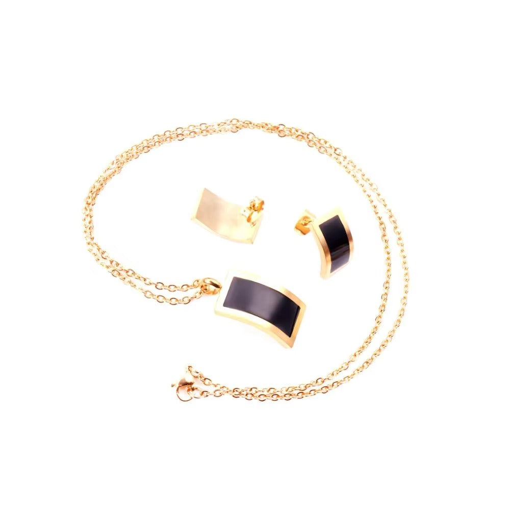Nellie Contoured Noir Enamel Set | Buy Set or Individual