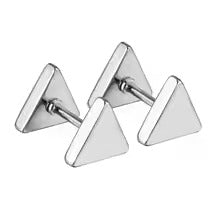 Mishie Triangle Flat Back Studs - Gold & Silver