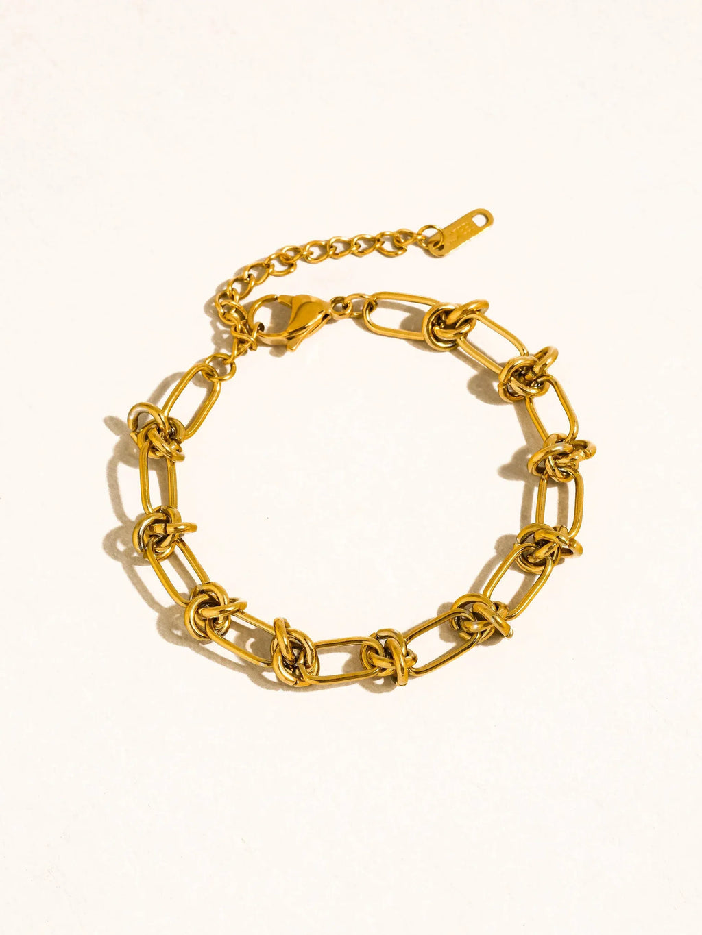 Darcy Chunky Knot Link Chain Bracelet | Waterproof 18k Gold