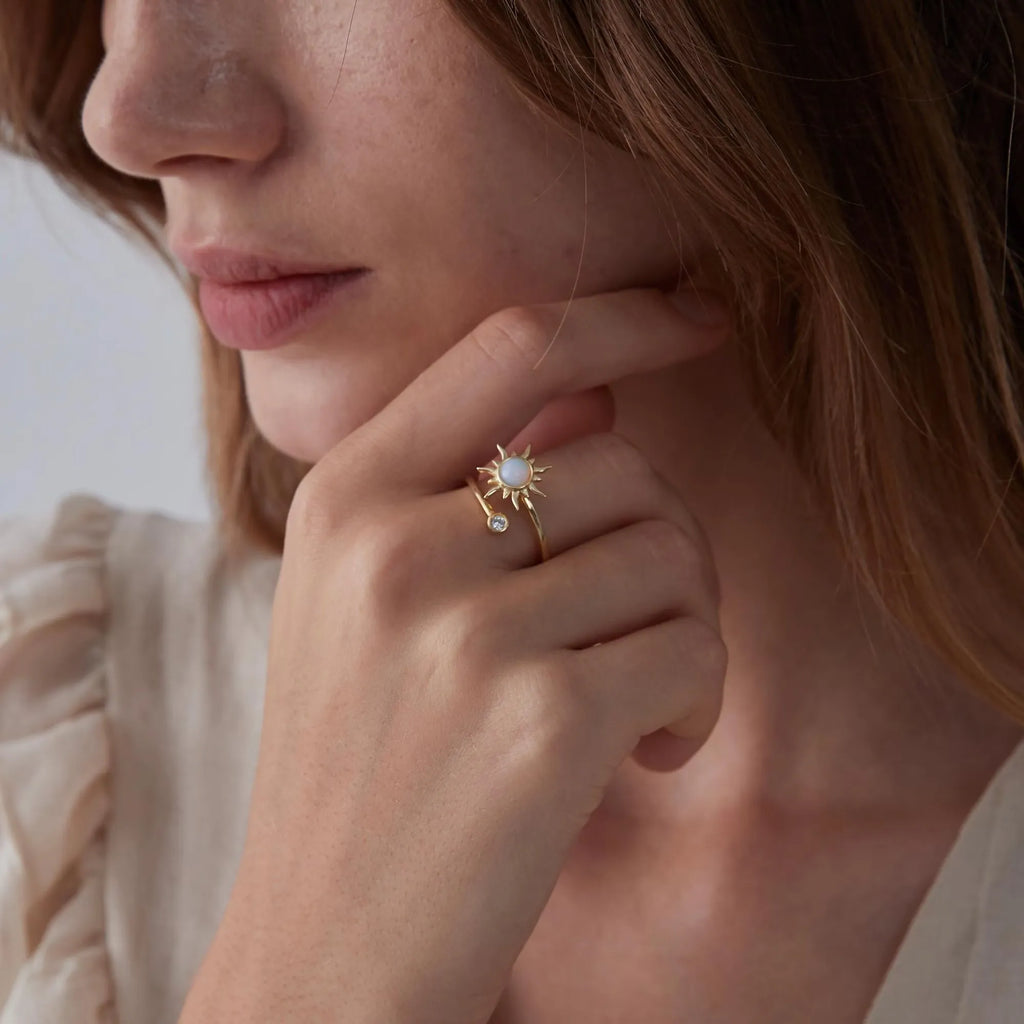 Bettie Sun Open Ring | Waterproof 18k Gold