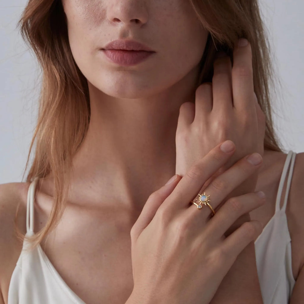 Bettie Sun Open Ring | Waterproof 18k Gold