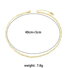 Elvana Twisted Double-Strand Necklace | Waterproof 18k Gold