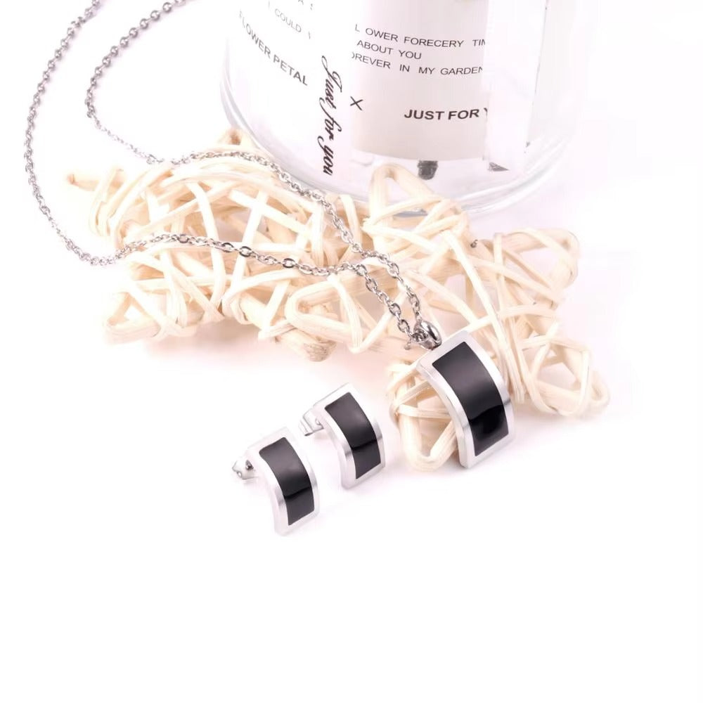 Nellie Contoured Noir Enamel Set | Buy Set or Individual