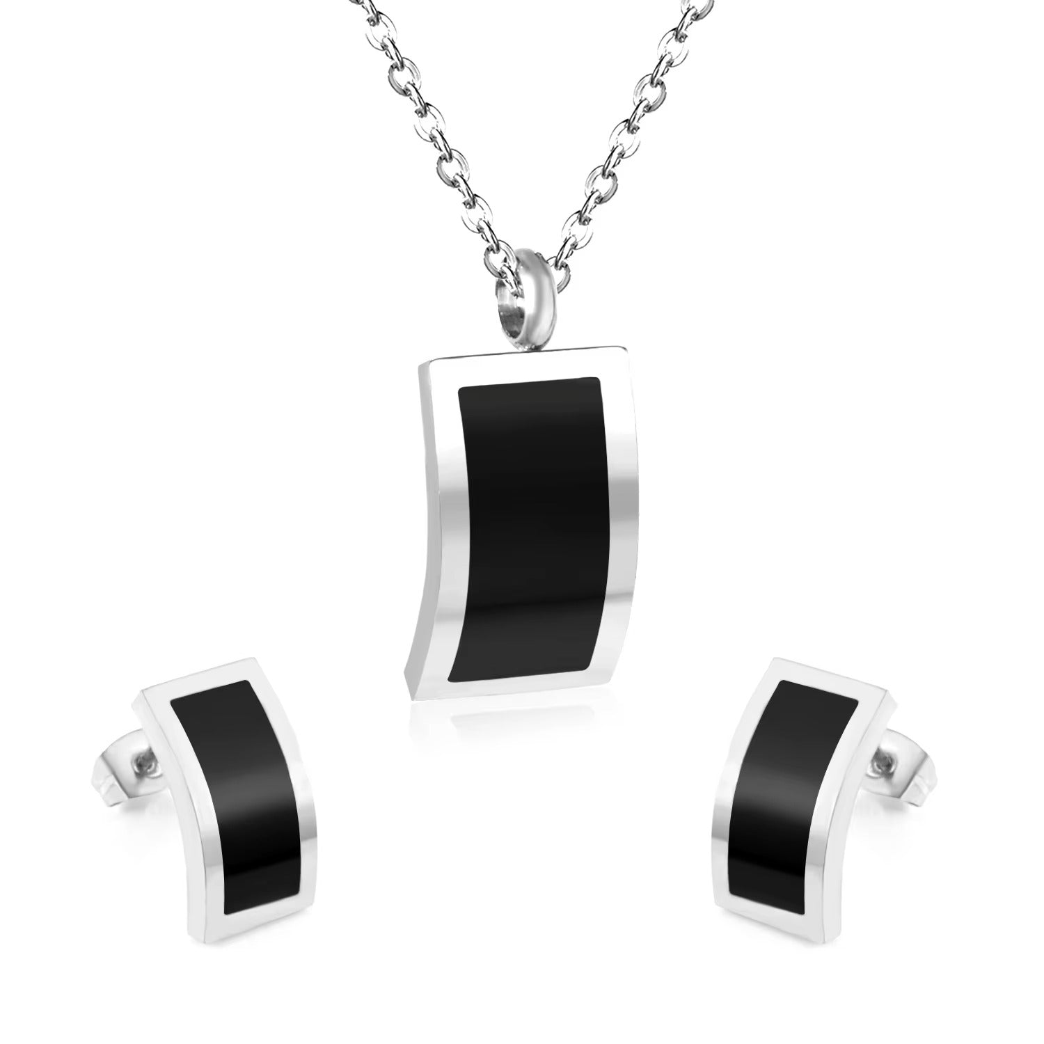 Nellie Contoured Noir Enamel Set | Buy Set or Individual