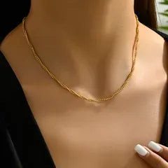 Elvana Twisted Double-Strand Necklace | Waterproof 18k Gold