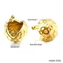 Serene Chunky Studs | Waterproof 18K Gold