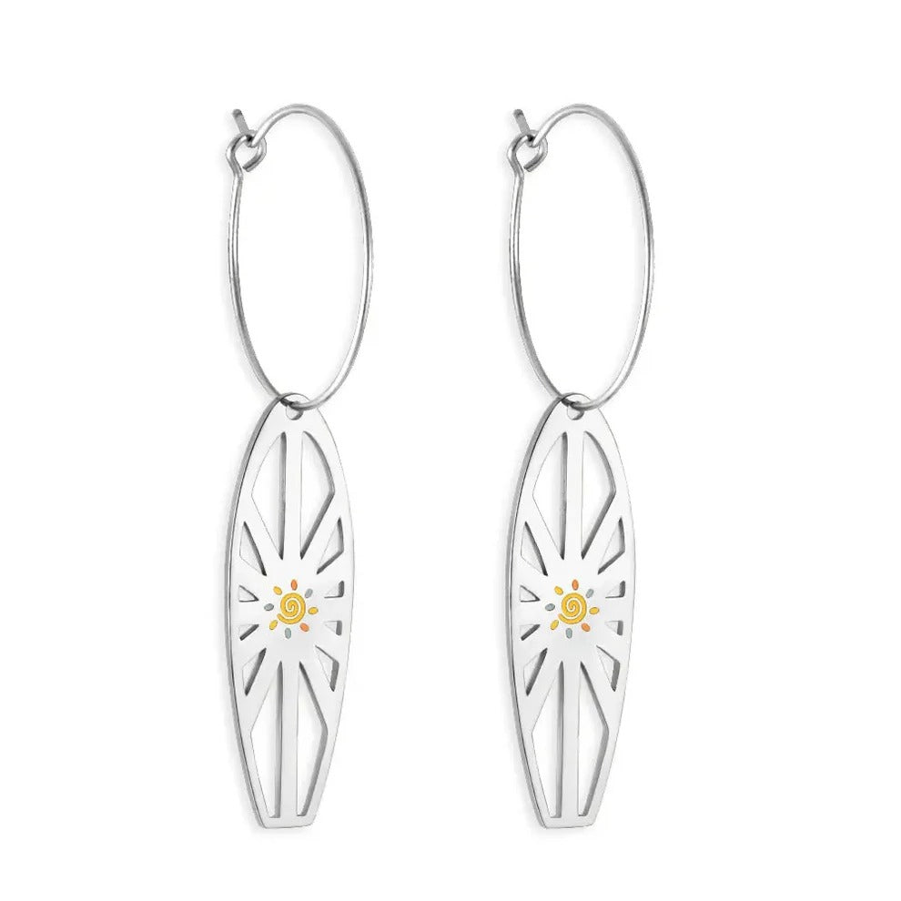 Boman Daisy Hoops | Waterproof Silver