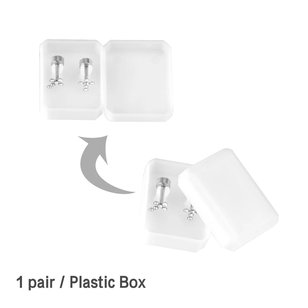 Camila CZ Cross Flat Back Studs