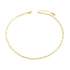 Elvana Twisted Double-Strand Necklace | Waterproof 18k Gold