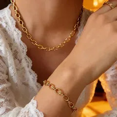 Emberly Anchor Chain Necklace | Waterproof 18k Gold