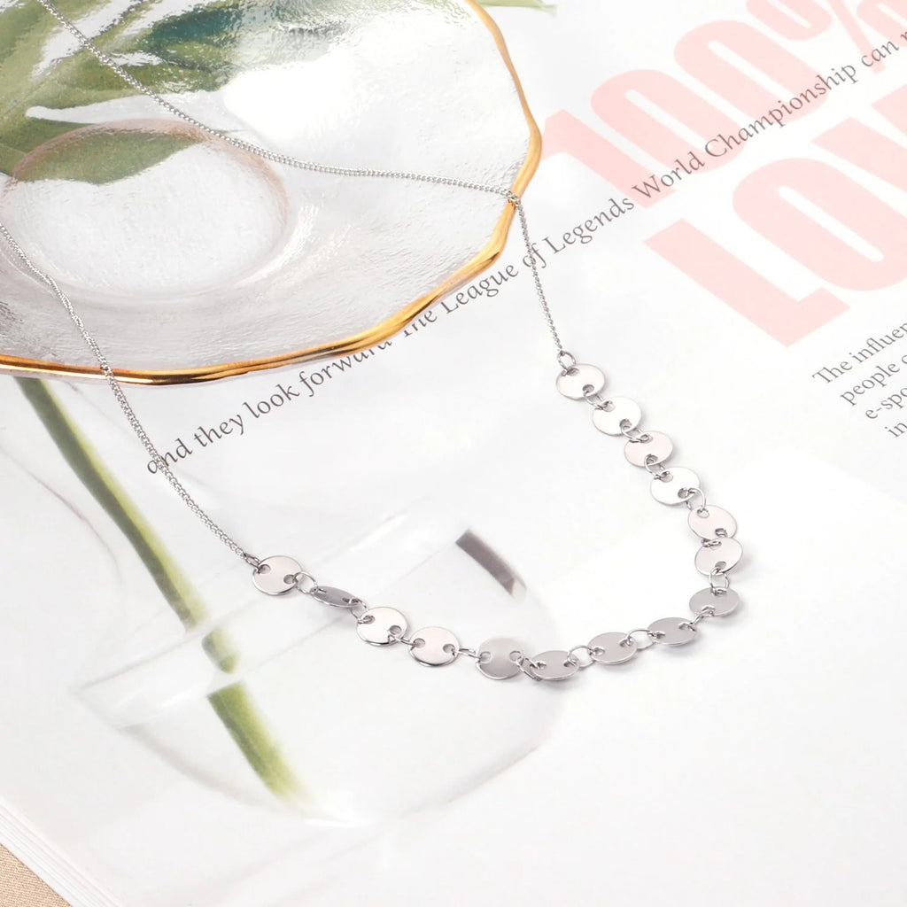 Faye Round Link Necklace | Waterproof 18k Gold & Silver