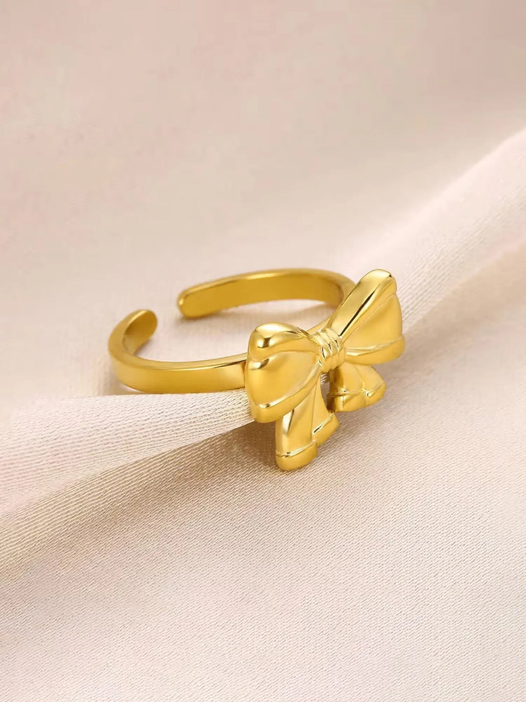 Celest Bow Wrap Adjustable Ring | Waterproof 18k Gold
