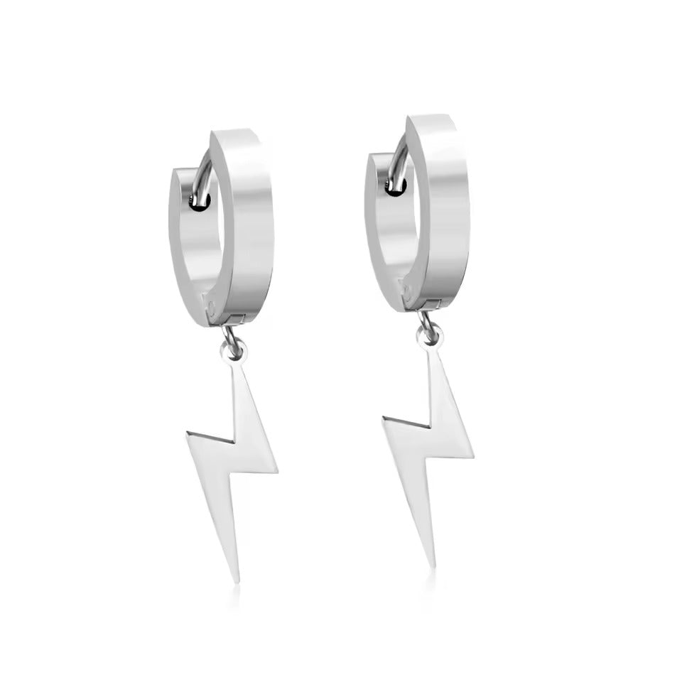 Freya Lightening Huggie Hoops | Waterproof 18k Gold & Silver