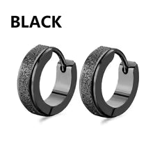 Camila Frosted Hoops | Waterproof 18k Gold, Silver & Black