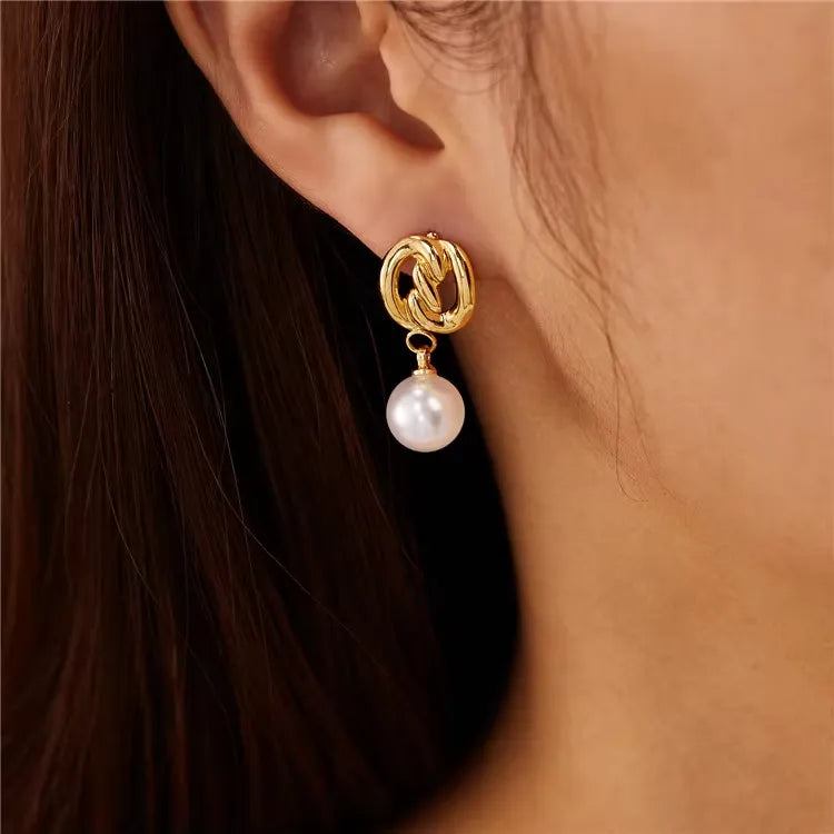 Calli Pearl Drop Earrings | Waterproof 18k Gold