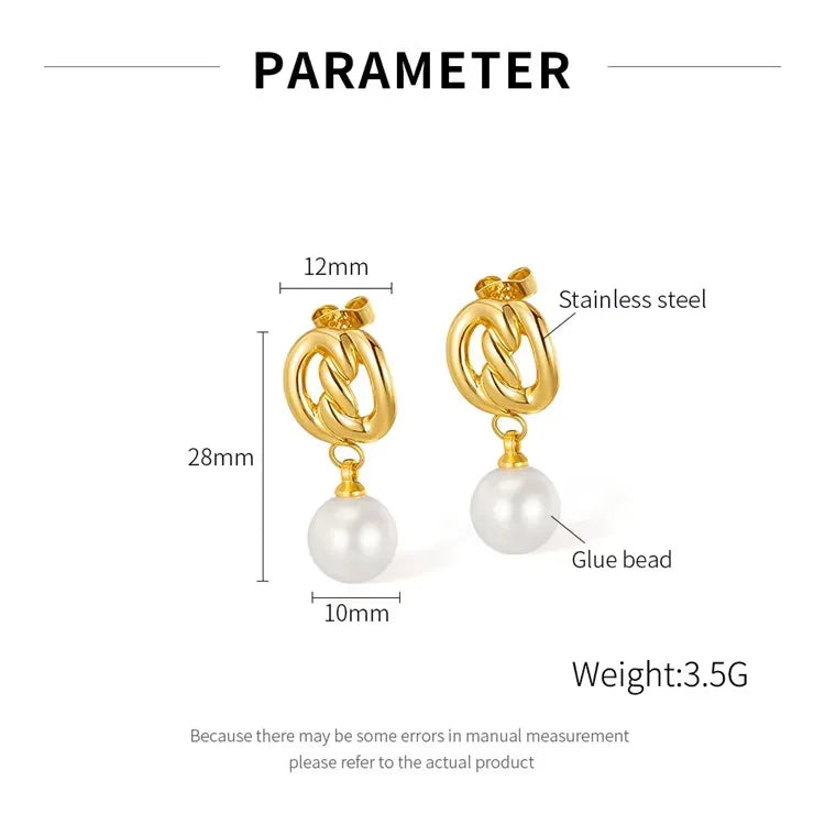 Calli Pearl Drop Earrings | Waterproof 18k Gold