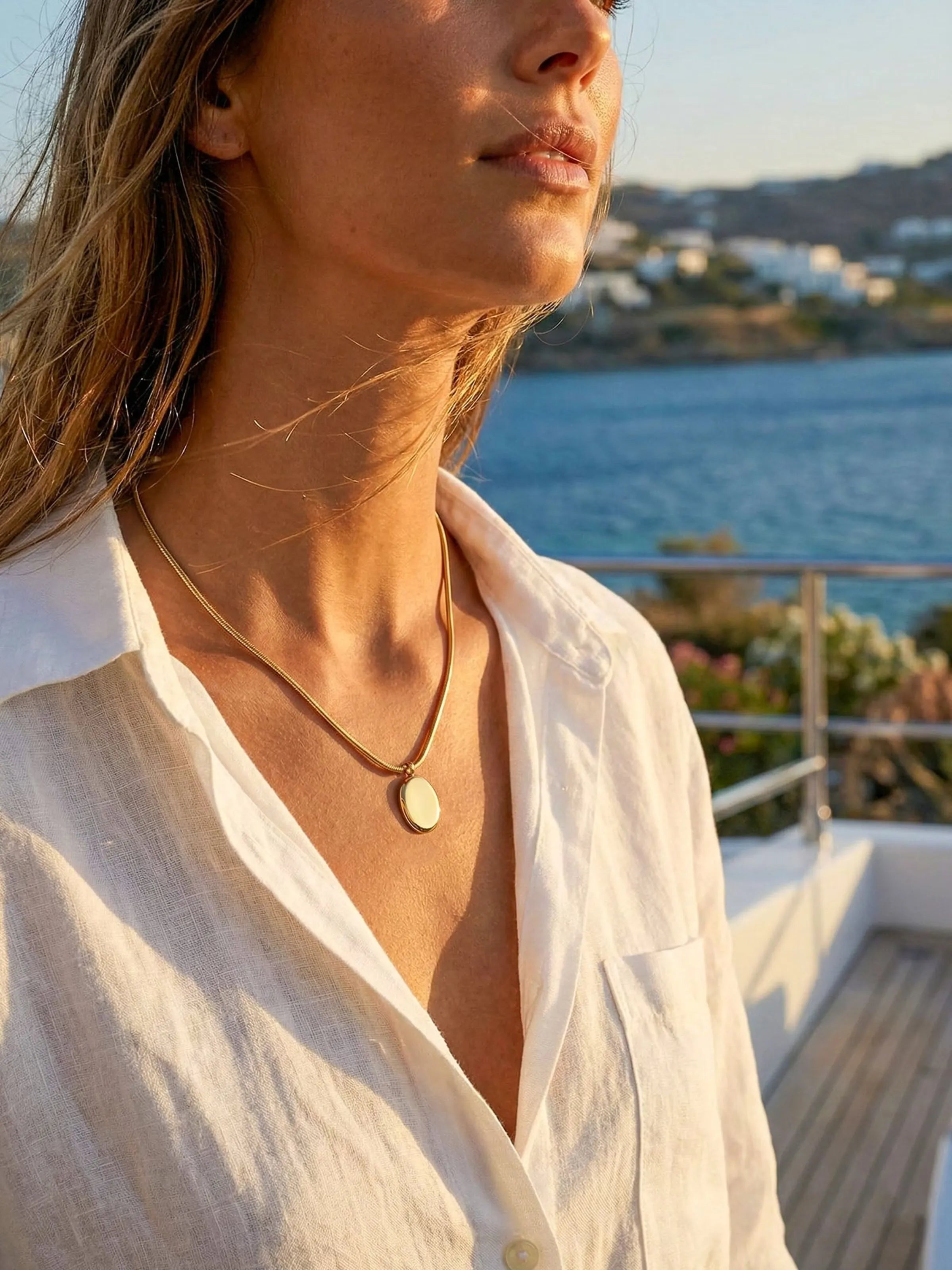 Bina You Are Adorable Engraved Pendant Necklace | Waterproof 18k Gold