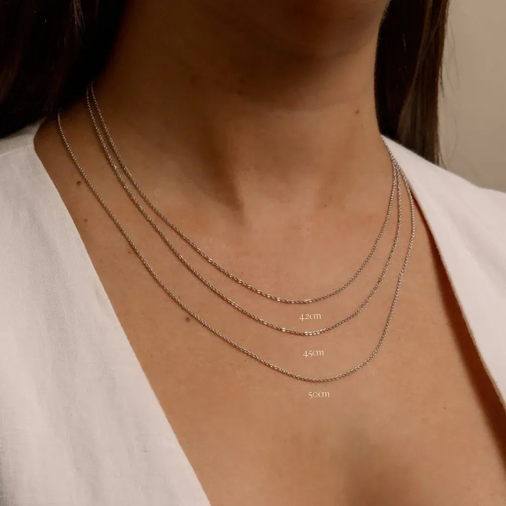 Bron Bezel Set Crystal Necklace | Waterproof 18k Gold
