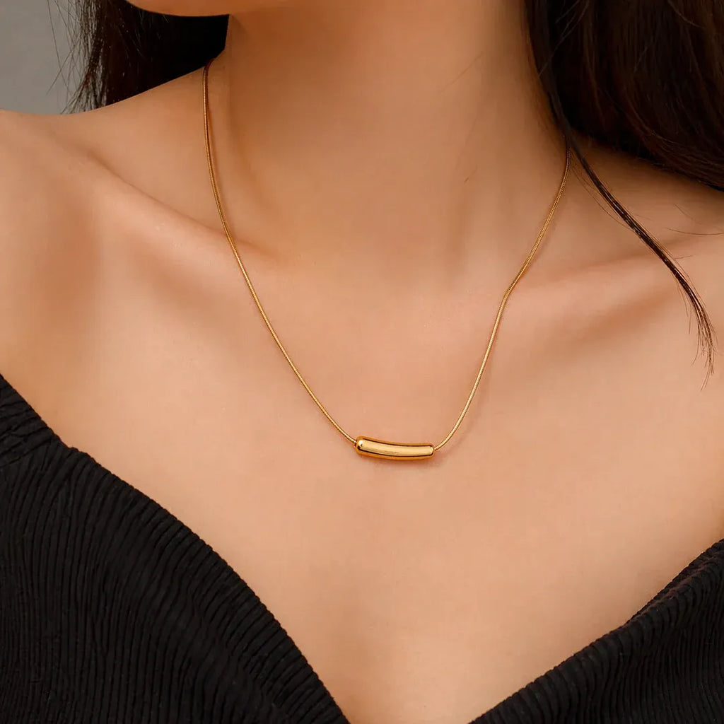 Tantine Gold Bar Necklace | Waterproof 18k Gold