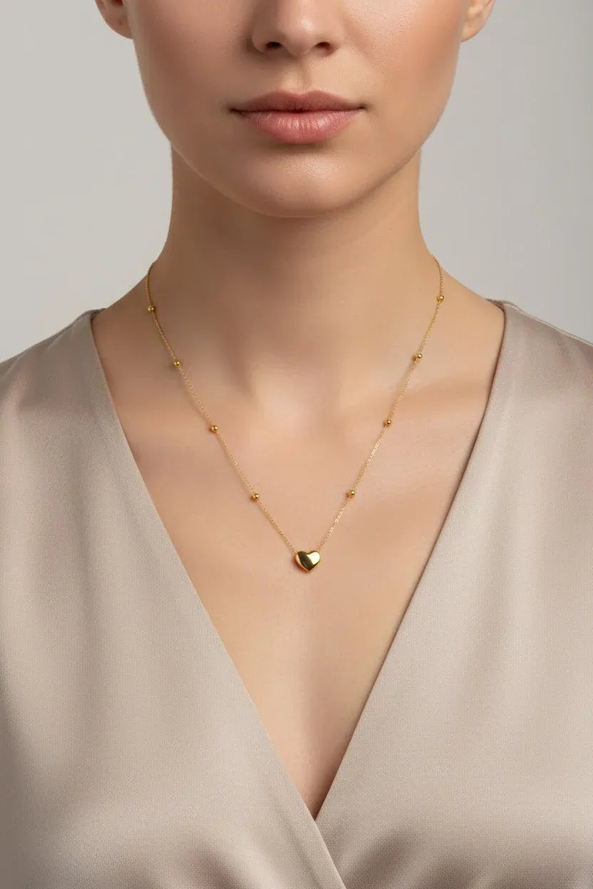 Brea Heart Necklace | Waterproof 18k Gold