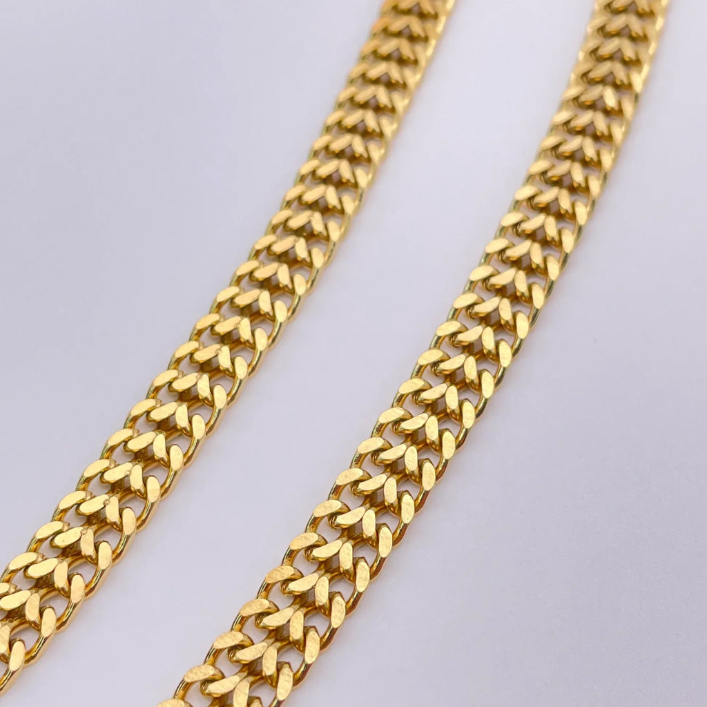 Elaris Double Curb Chain Bracelet | Waterproof 18k Gold