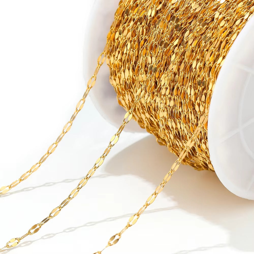 Devin Custom Cut Dapped Bar Chain 1.3mm Wide