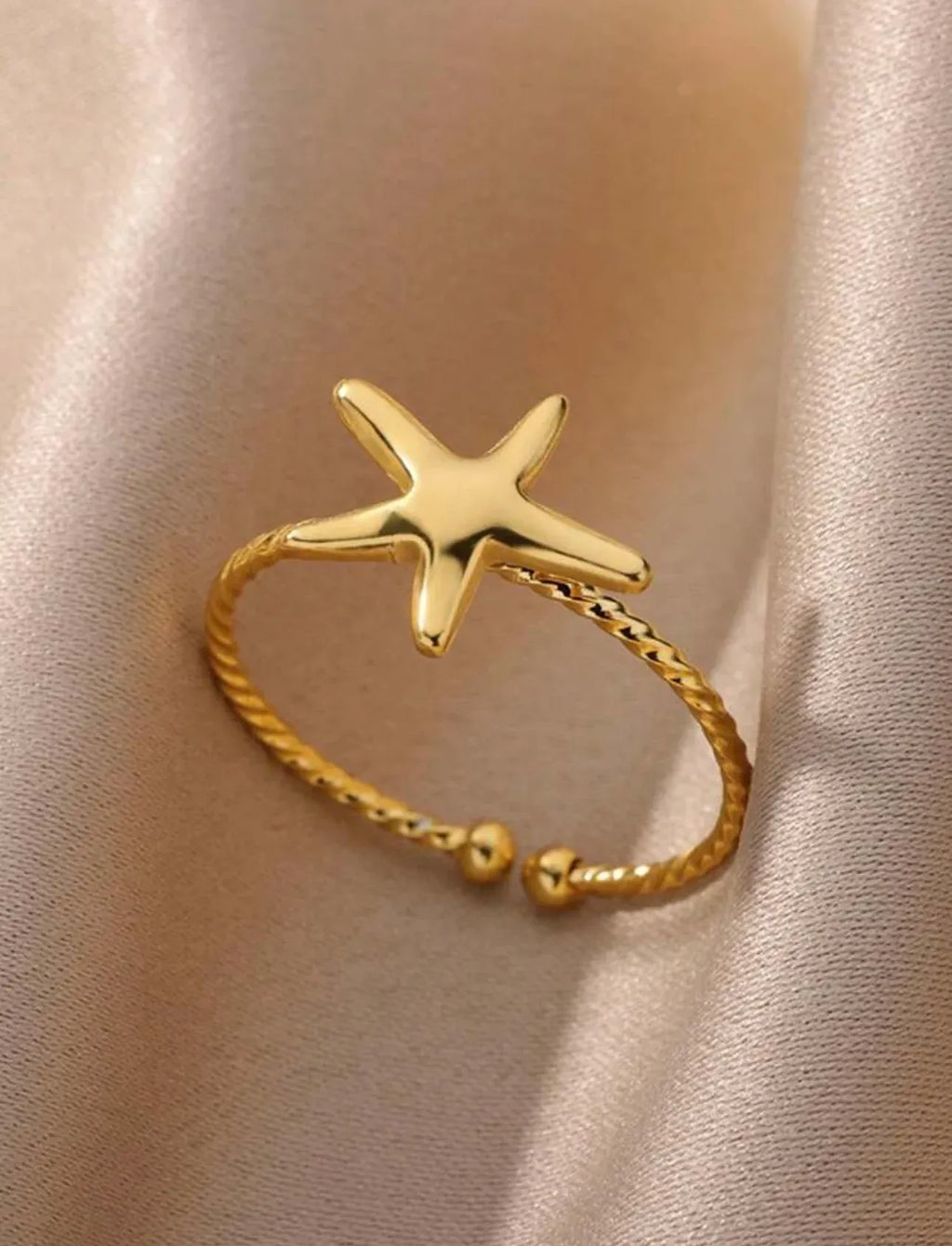 Adel Star-Fish Open Ring | Waterproof 18k Gold