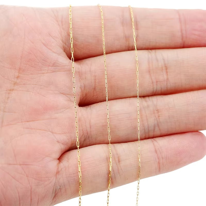 Morgan Custom Cut Paperclip Chain 3mm Gold