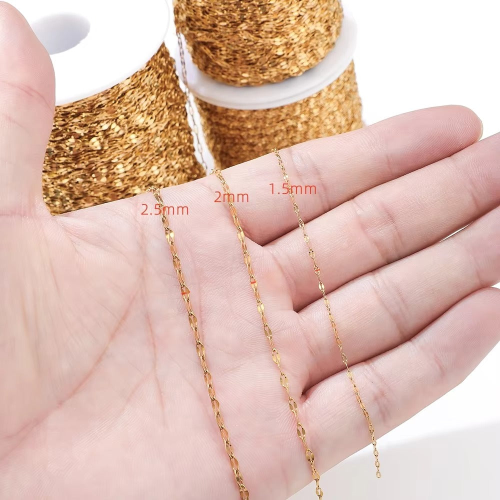 Devin Custom Cut Dapped Bar Chain 1.3mm Wide