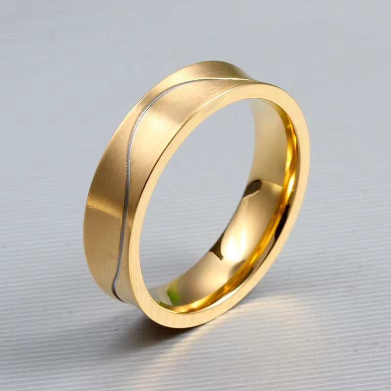 Lulu Wave Band Ring | Waterproof 18K Gold