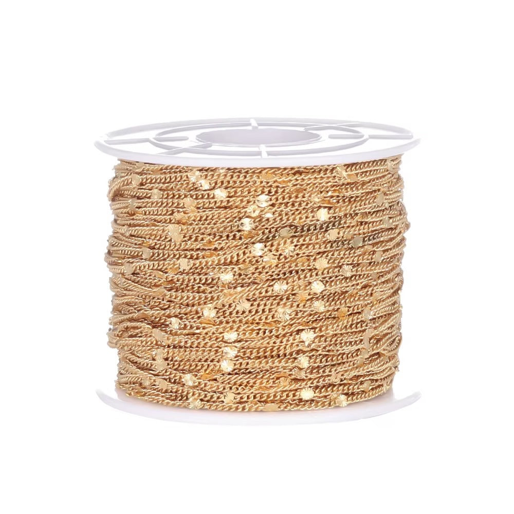 Teagan Custom Cut Press Link Chain 1.5mm Gold