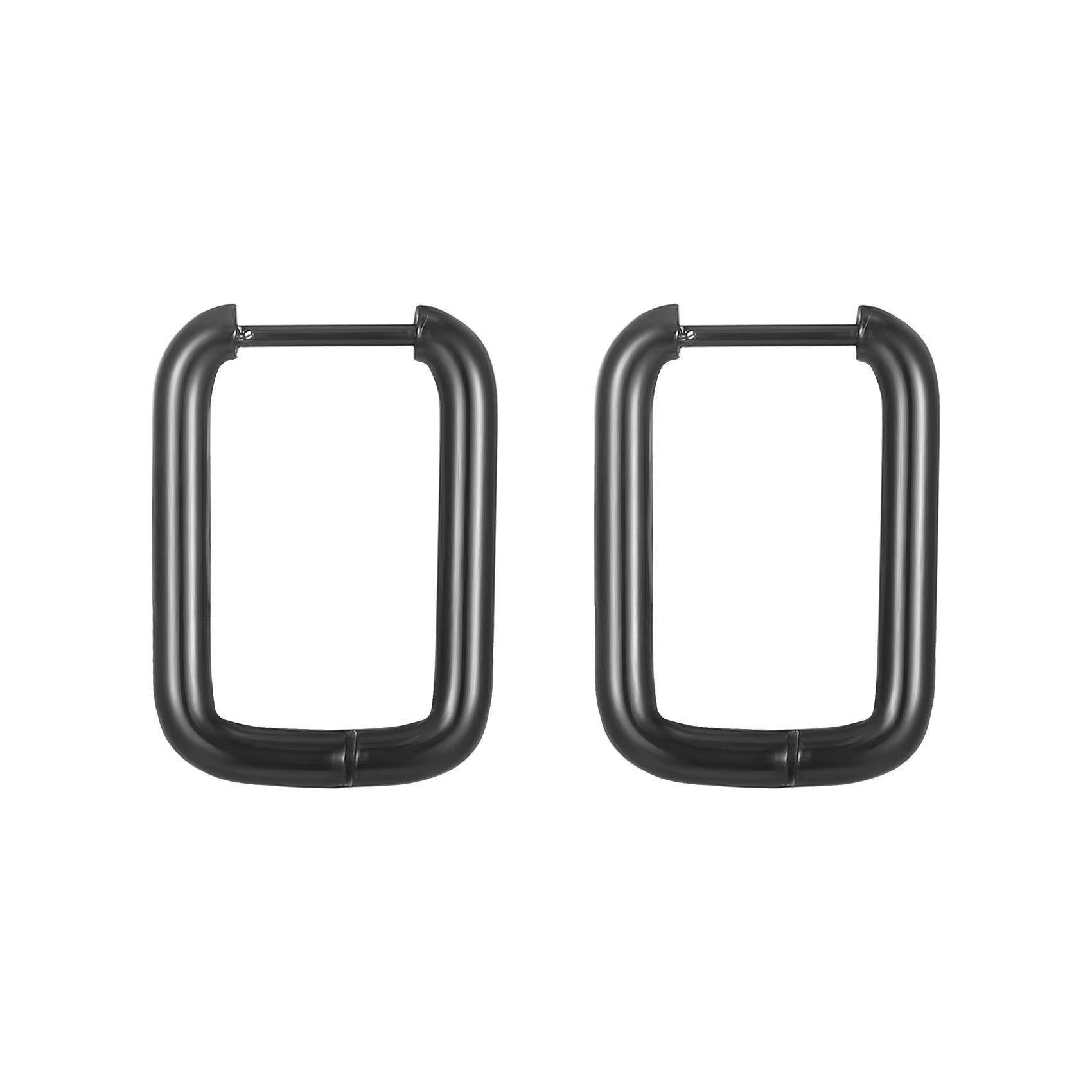Marrisa Rectangular Hoops | Waterproof 18k Gold, Silver & Black