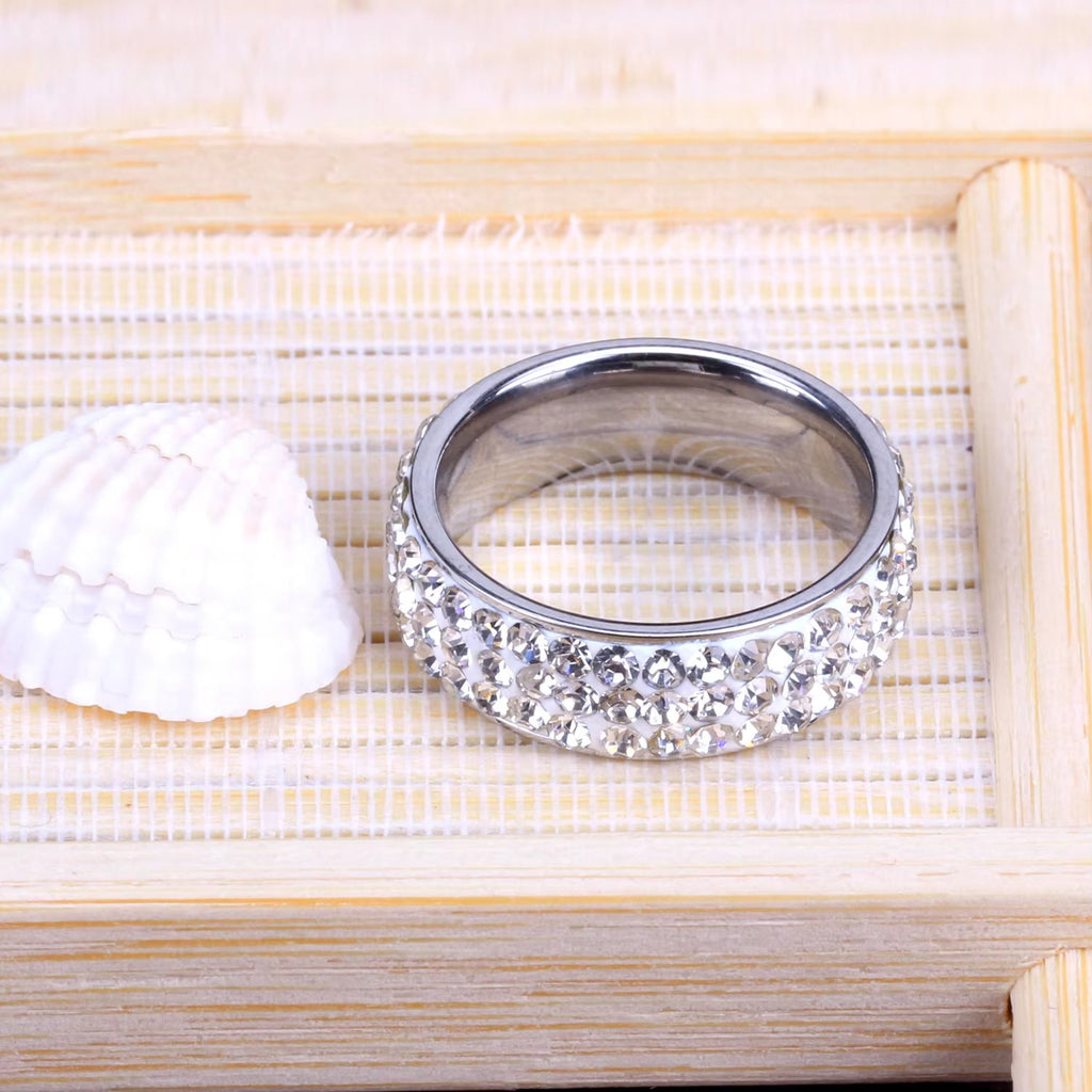 Lillian Jewelled Band Ring | Waterproof 18K Gold & Silver