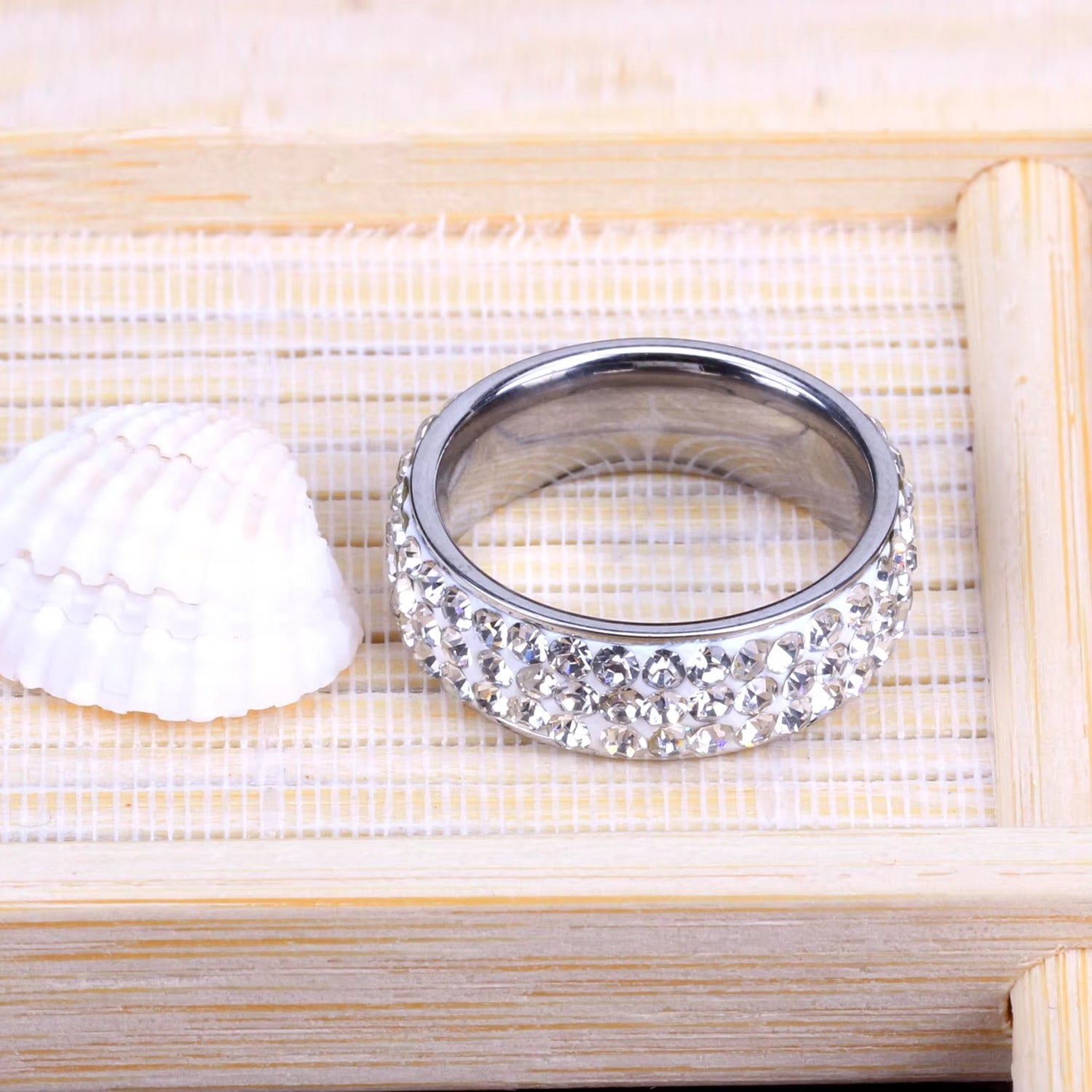 Lillian Jewelled Band Ring | Waterproof 18K Gold & Silver