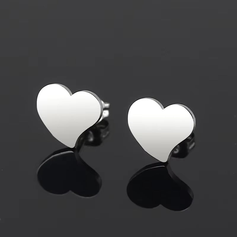 Ariana Love Heart Studs | Waterproof 18k Gold & Silver