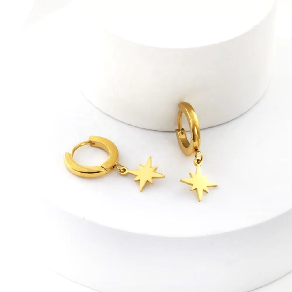 Flux Star Huggie Hoops