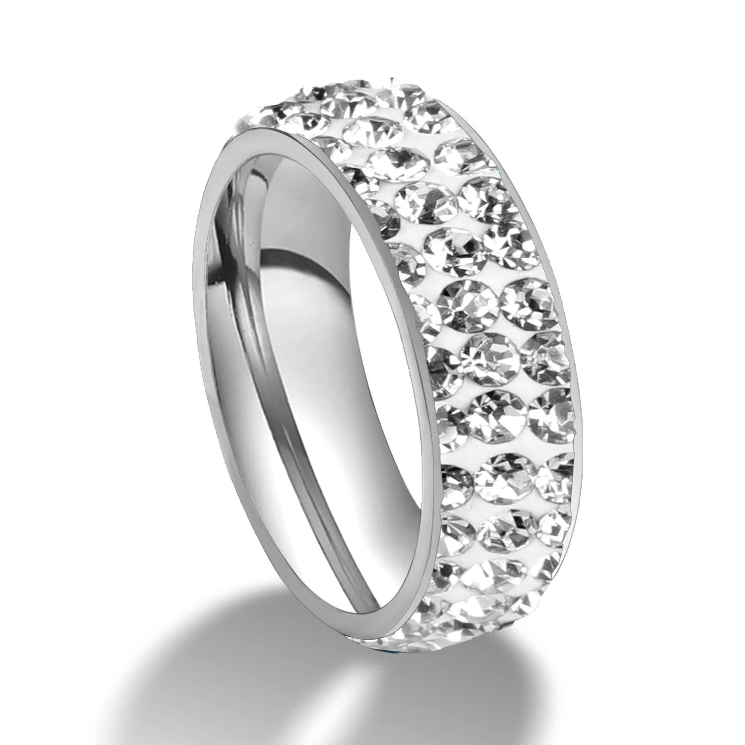 Lillian Jewelled Band Ring | Waterproof 18K Gold & Silver