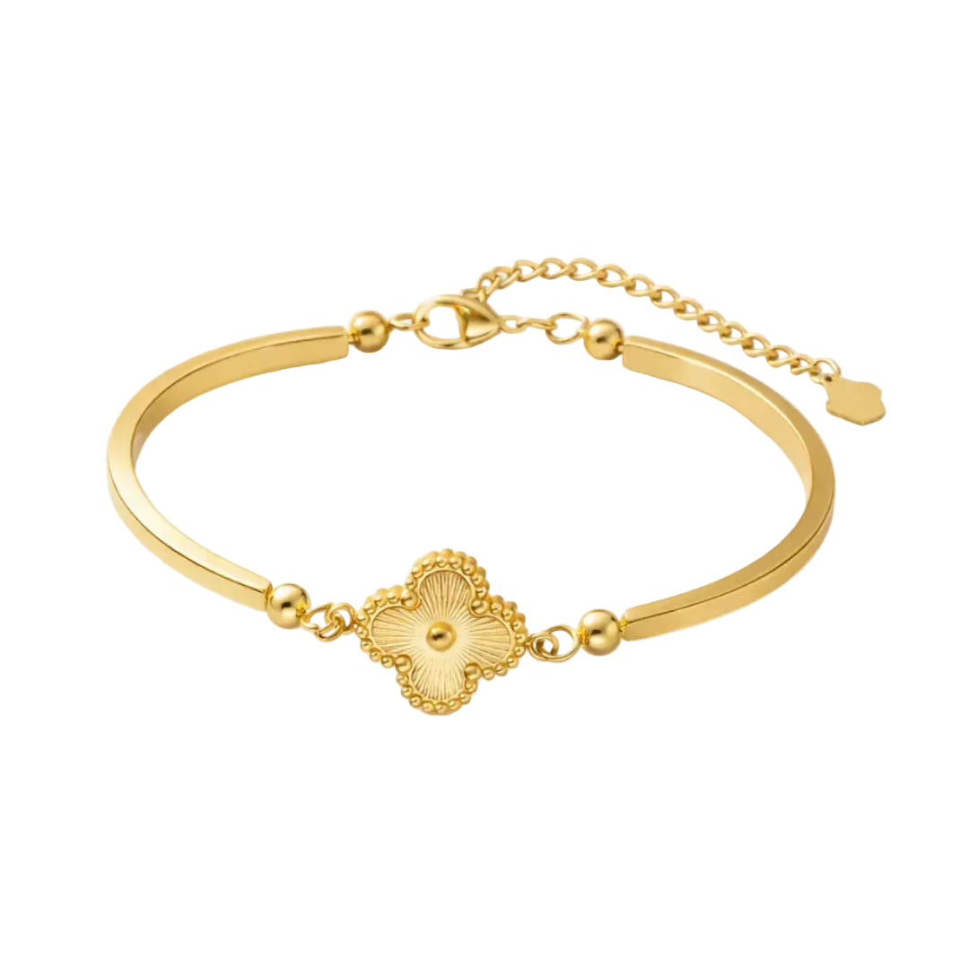 Dakota Gold Four-Leaf Clover Bracelet | Waterproof 18k Gold