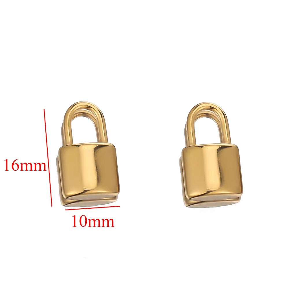 Kelly Waterproof Commitment Lock Charm 16mm Gold