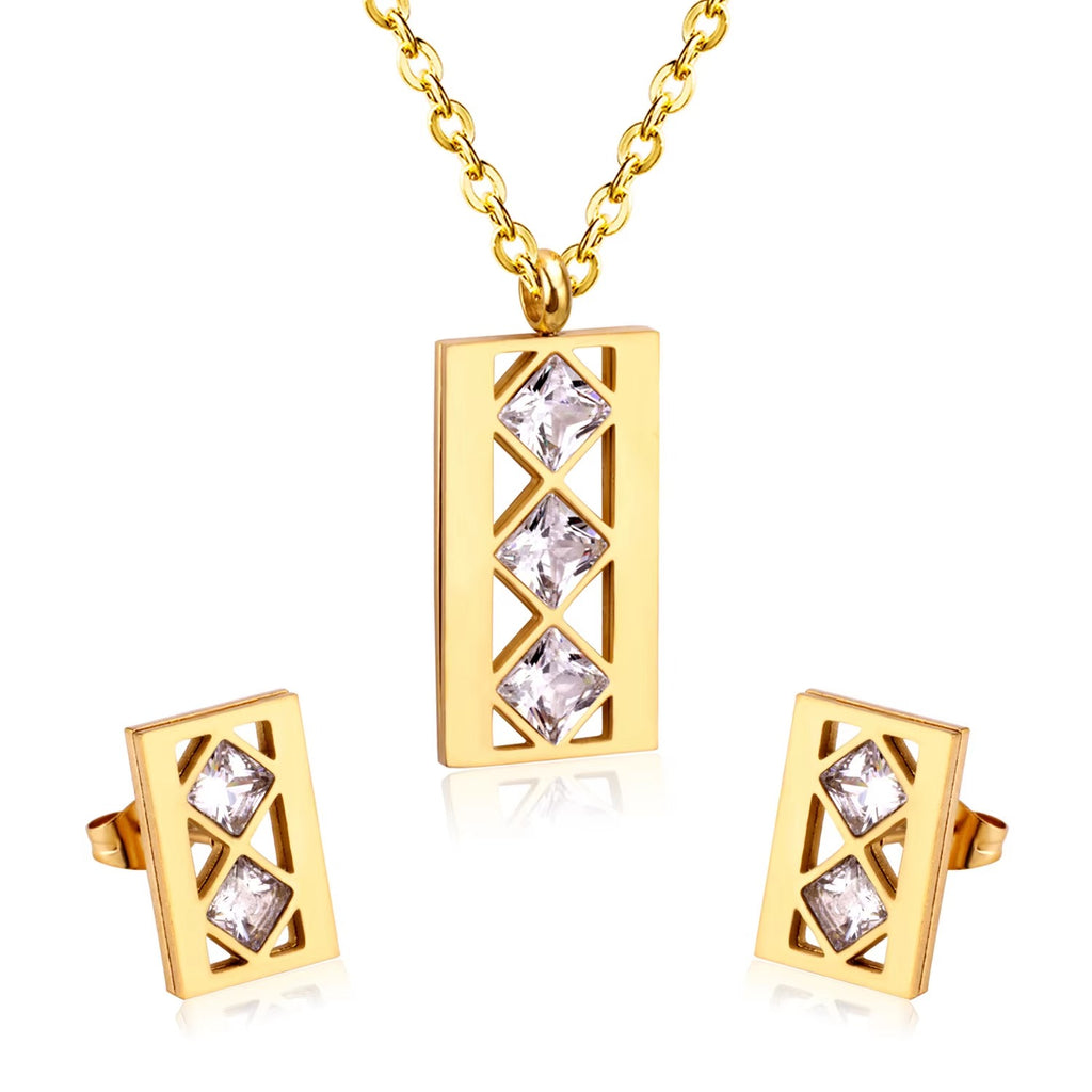 Hallie Three Stone Crystal Set | Buy Set or Individual