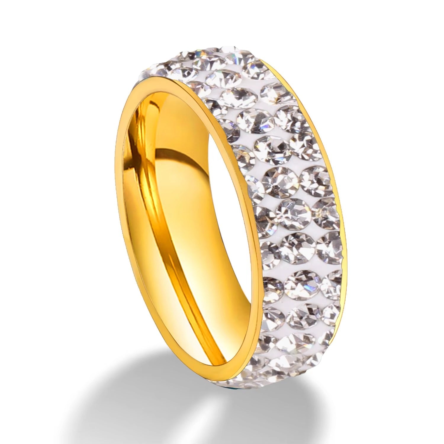 Lillian Jewelled Band Ring | Waterproof 18K Gold & Silver